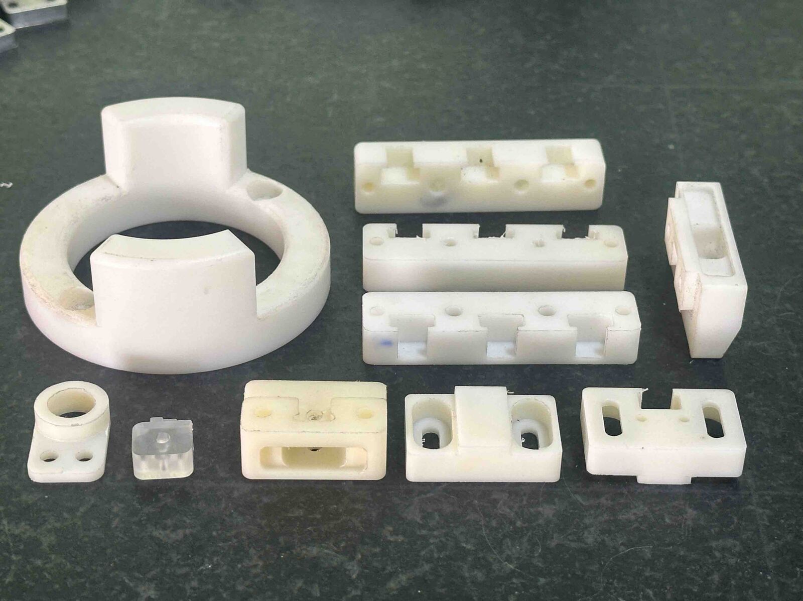 Machined engineering plastic components