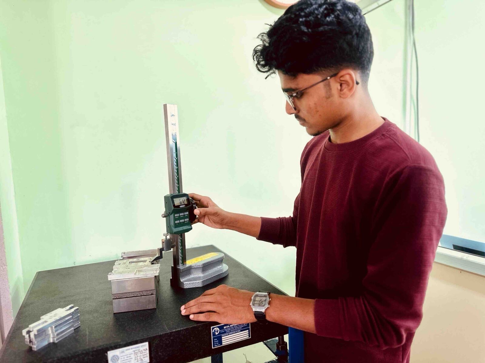 Batch layout inspection of machined components